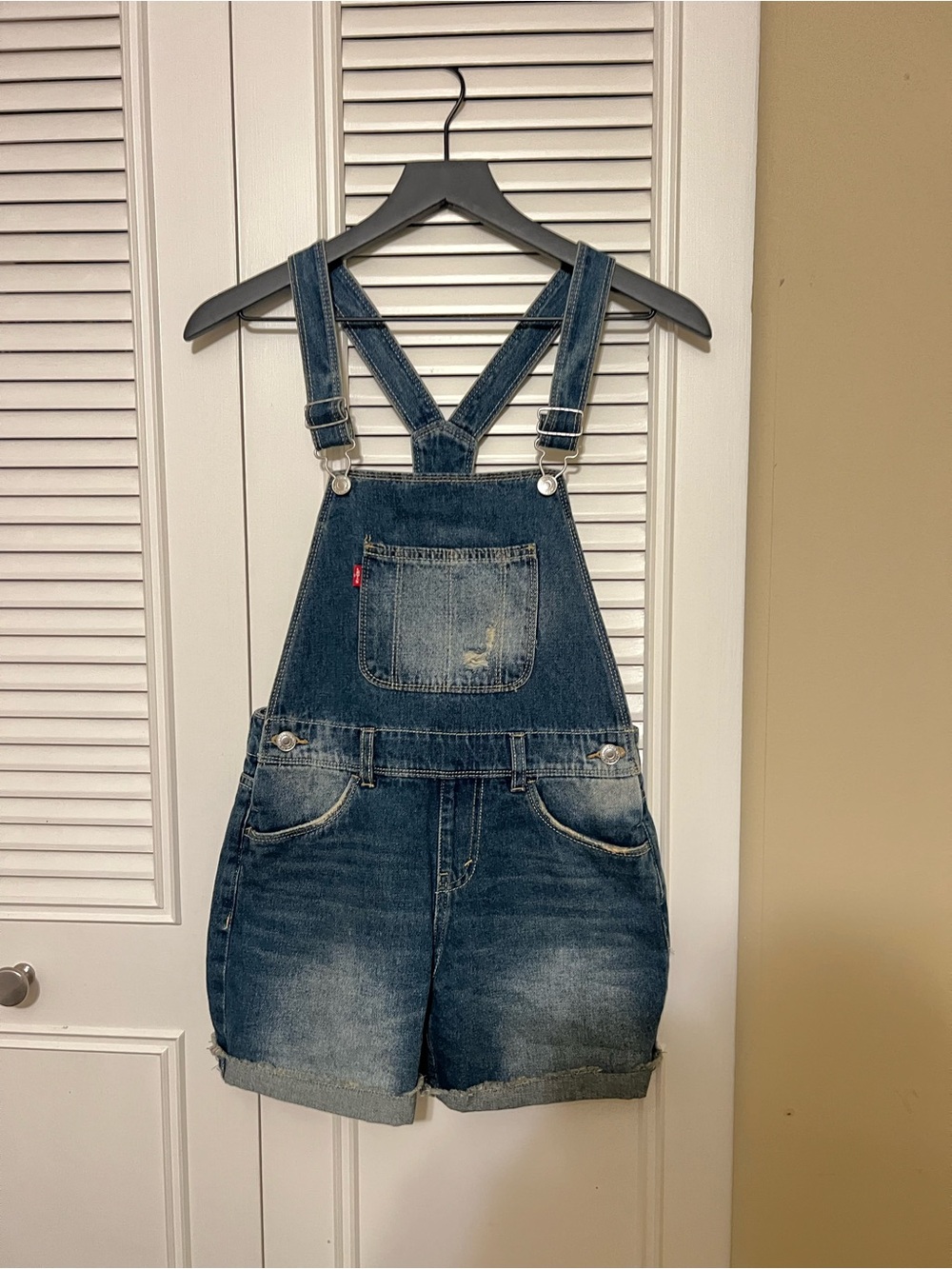 Women’s Levi’s Denim Short Overalls - 27” Waist